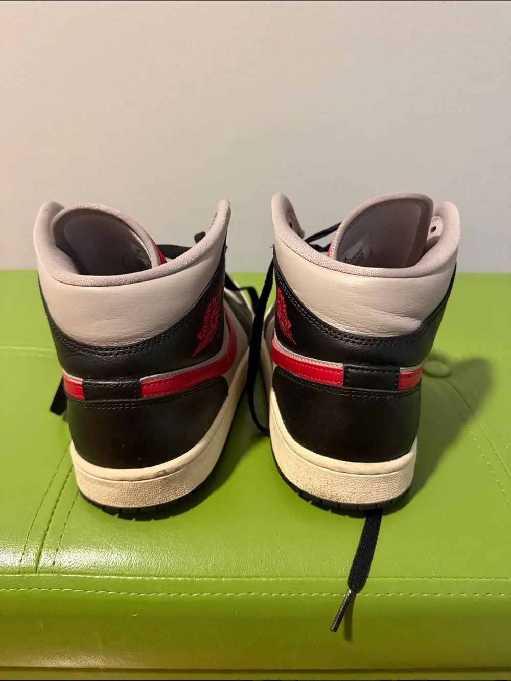 Jordan Men's High-Top Sneakers in Black, Gray & Red